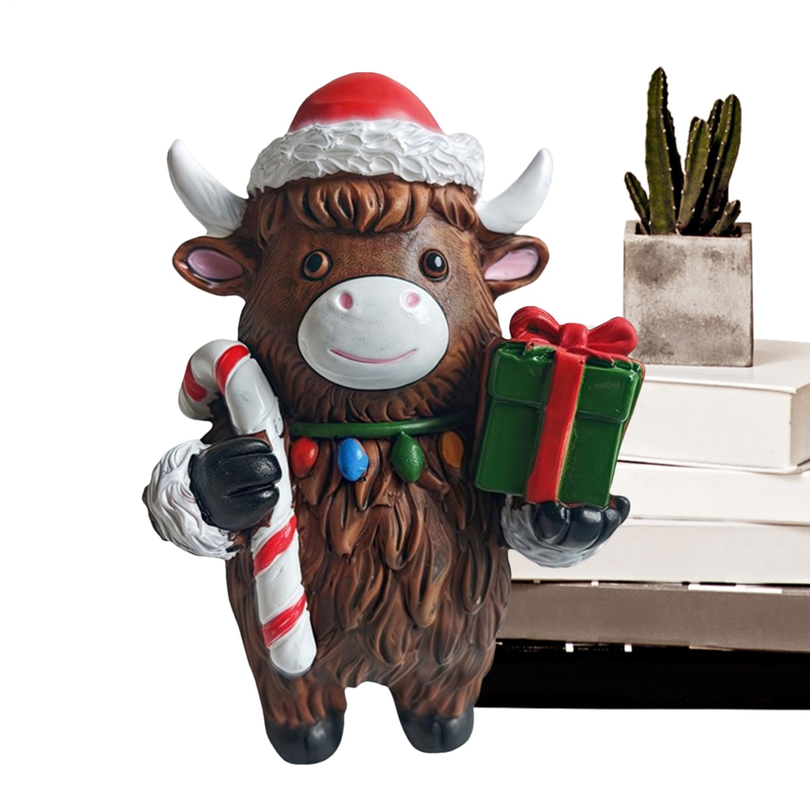 Statuette Vache des Highlands décoration d'intérieur pour cuisine et chambre à coucher