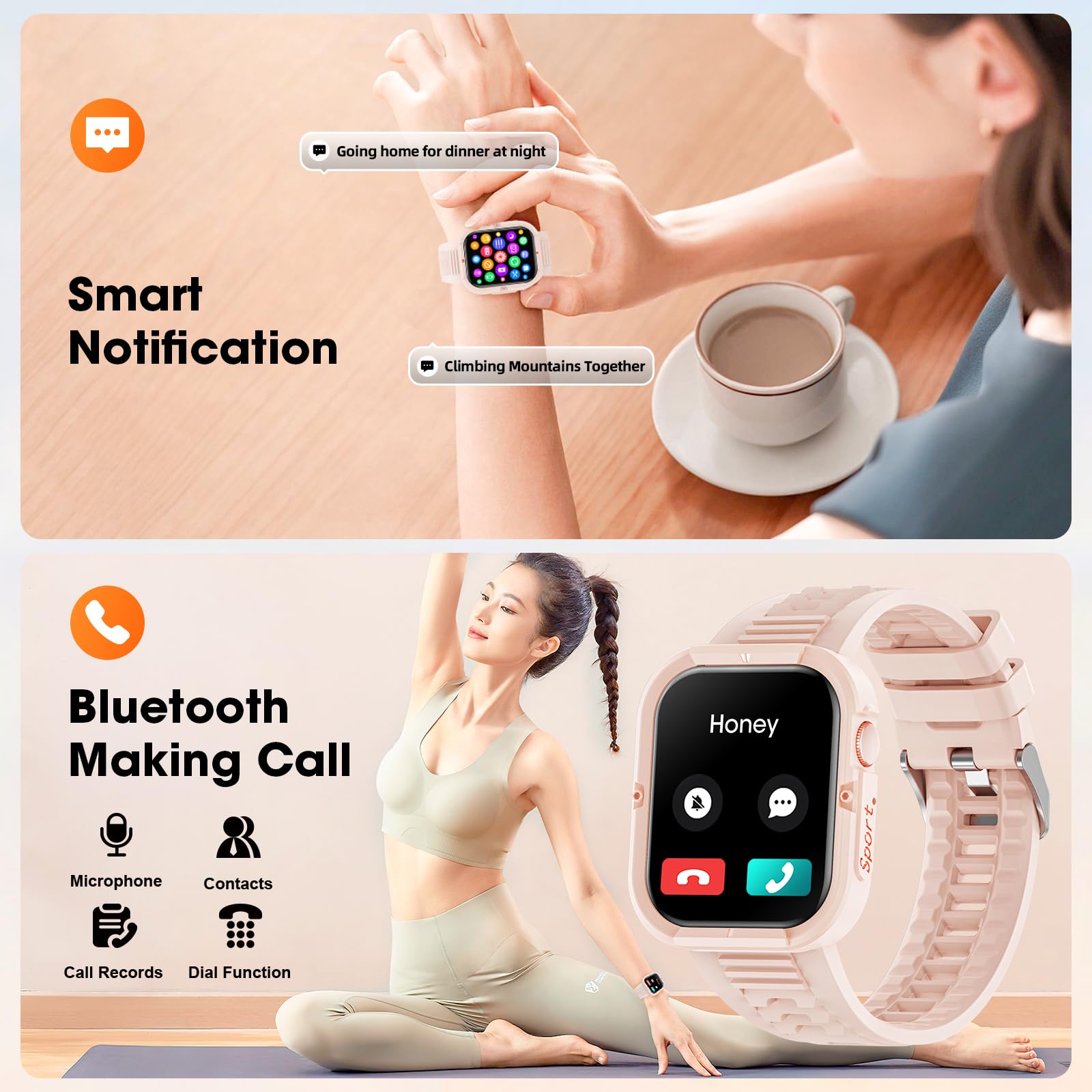 Hwagol Smartwatch Uomo Donna,1,85''Fitness Tracker 140+ modalità Sportive Orologio Smar twatch con Contapassi/Cardiofrequenzimetro/SpO2/Cronometro per Android iOS