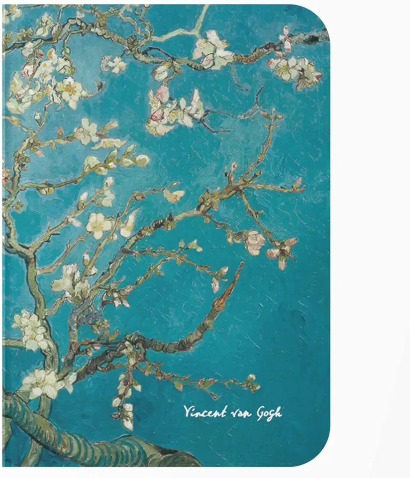 Caderno sem Pauta A5 - Capa Flexível 80 Páginas 20x14cm - Amendoeira em Flor de Van Gogh