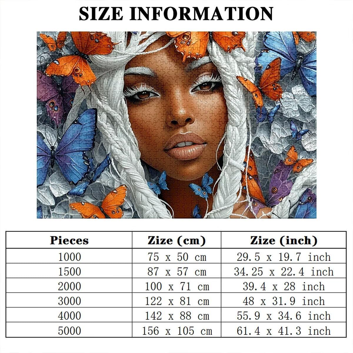 Puzzle 3000 elementów dla dorosłych, drewniane puzzle motyl dla dorosłych, trudne drewniane łamigłówki, rodzinne gry edukacyjne, łamigłówki z pudełkiem upominkowym do dekoracji domu, prezent dla