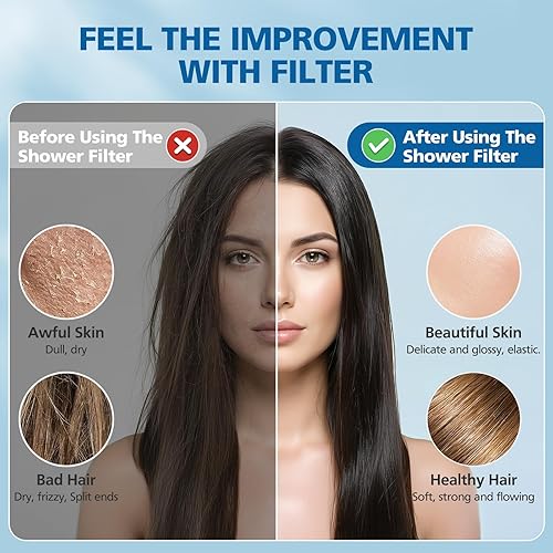 Miniatura 5 de Paquete de 4 filtros de repuesto compatibles con cabezal de ducha de mano Cobbe, filtros suavizantes de agua para agua dura y cloro, reduce la