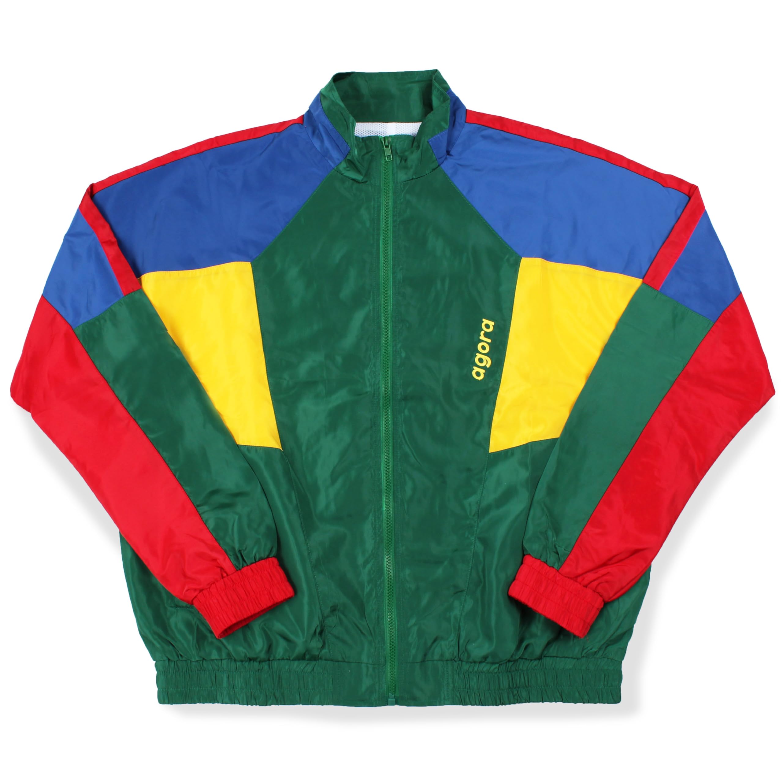 Agora Vantage Windbreaker Jacket Retro 80s 90s Neon, Color Block