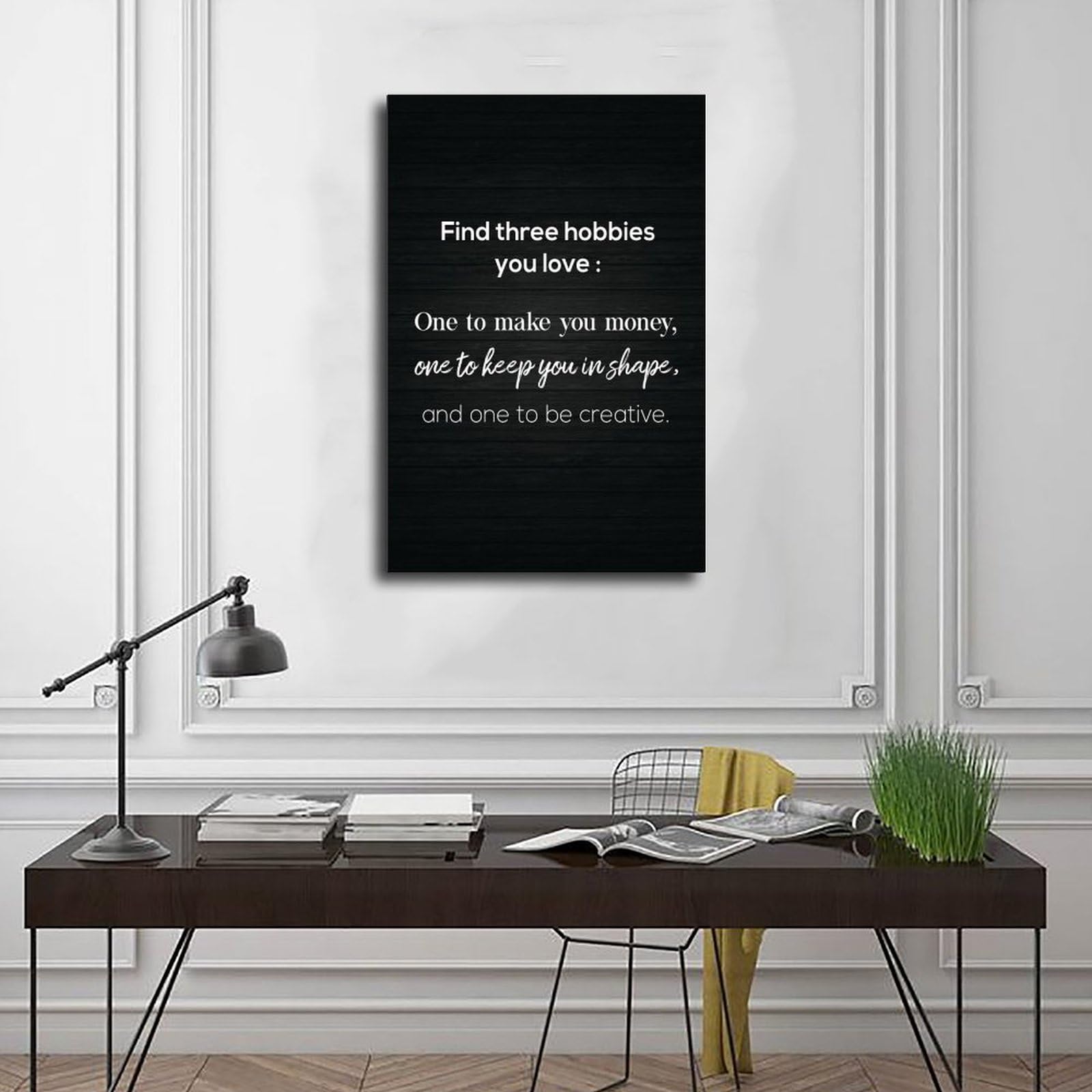 Póster motivacional de Find 3 Hobbies You Love para levantamiento de pesas, para decoración en casa, gimnasio y sala de entrenamiento, 50 x 75 cm