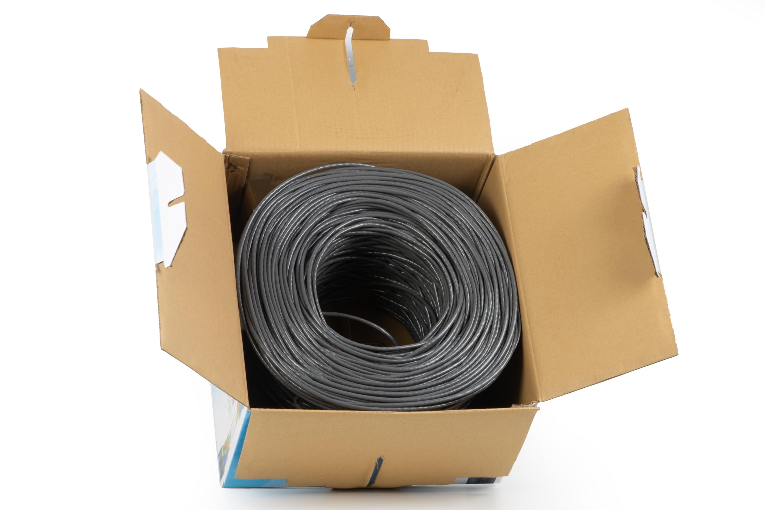LINK LK305U6S - Cavo di rete solido UTP Categoria 6 (305 metri, grigio, AWG 23) – 8 conduttori in 4 coppie ritorte – Conforme CPR Classe Eca e certificazione CE