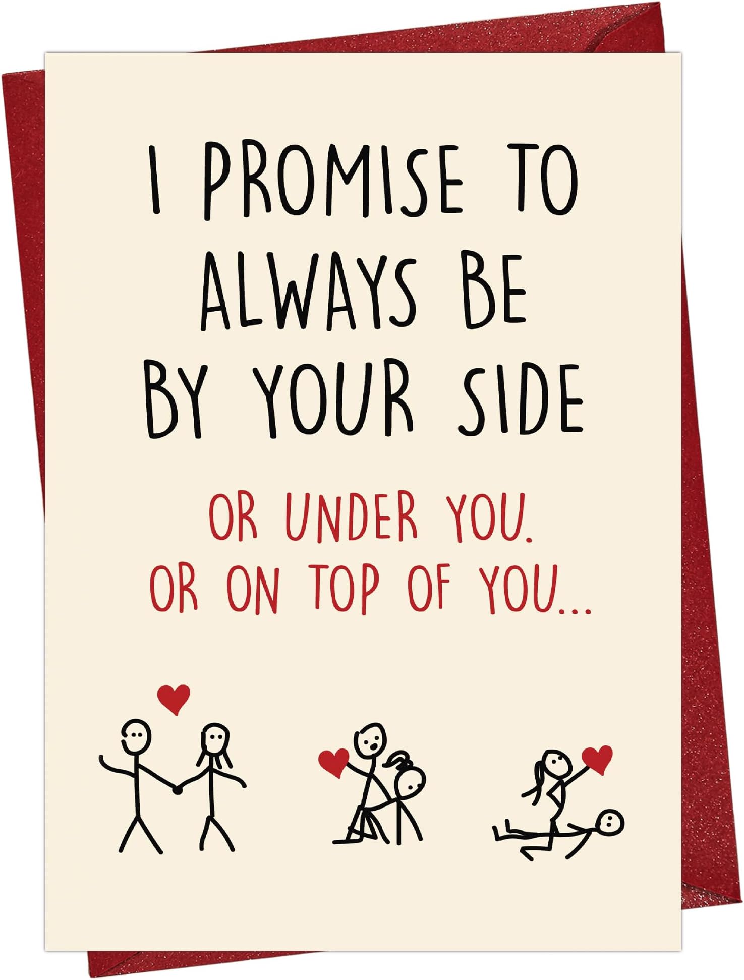 Cheerin Funny Anniversary Card with Envelopes - Naughty Love Cards for Him and Her - Romantic Card for Husband, Wife, Fiance, Boyfriend and Girlfriend - Hilarious Birthday Gift 5x8 Inch