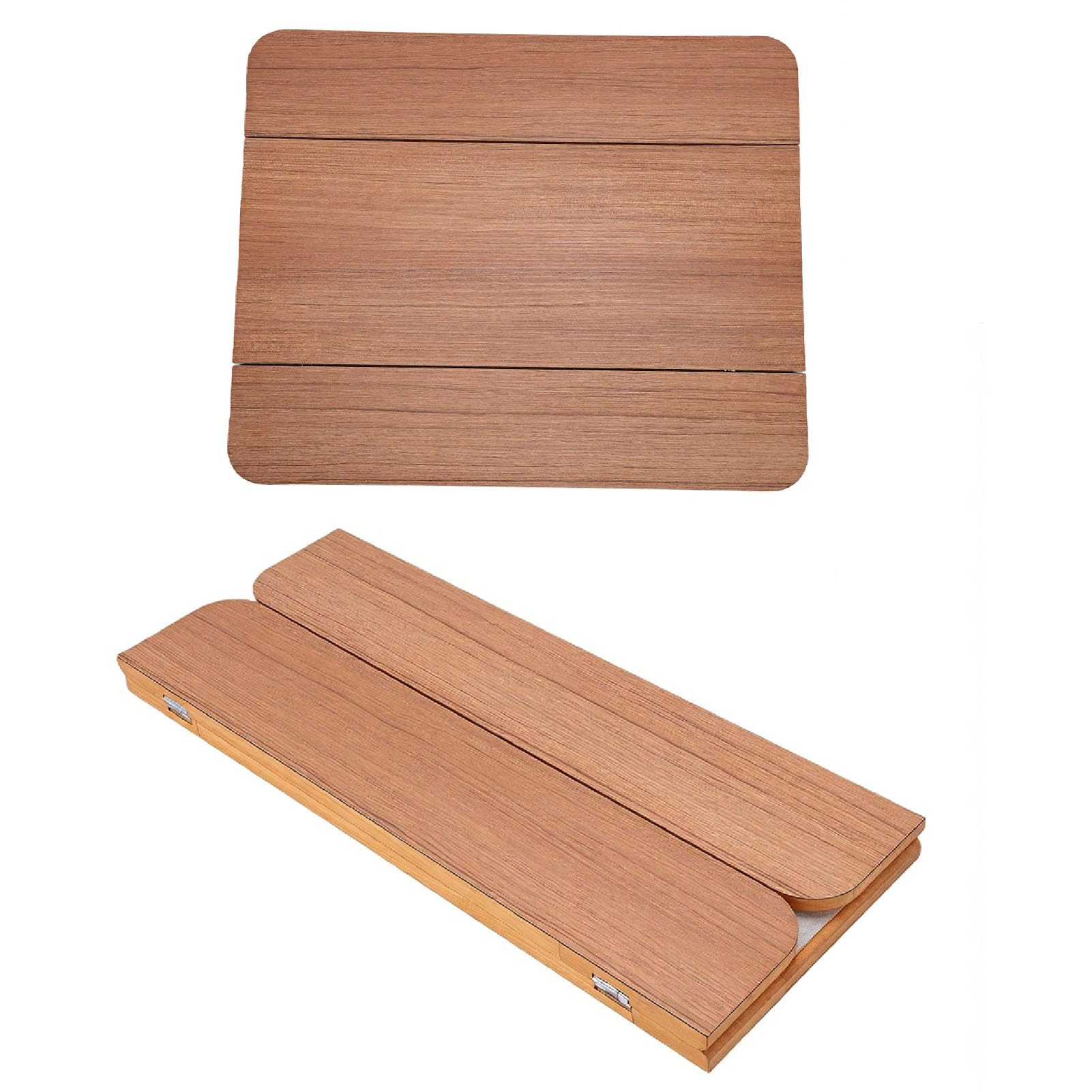 aqxreight Tavolo per, Tavolo da Pranzo Pieghevole in Legno per Rimorchio da Campeggio, Roulotte, Ponte della Barca, Superficie del Pieghevole con Rivestimento Resistente all'Acqua