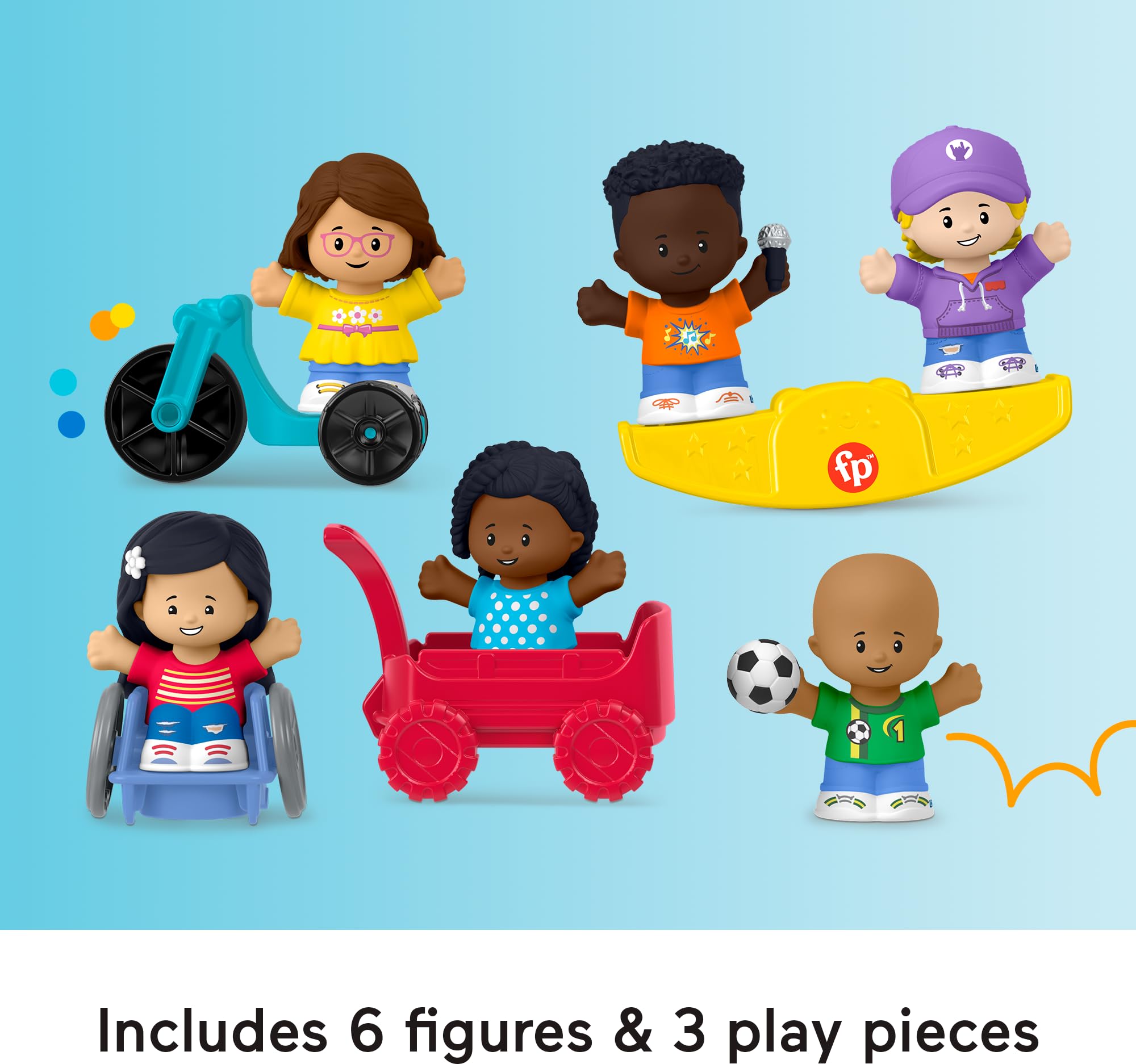 Fisher-Price Little People フィギュア 6体セット Amazon.com: ​Fisher-Price Little People Toddler Toys Play for All