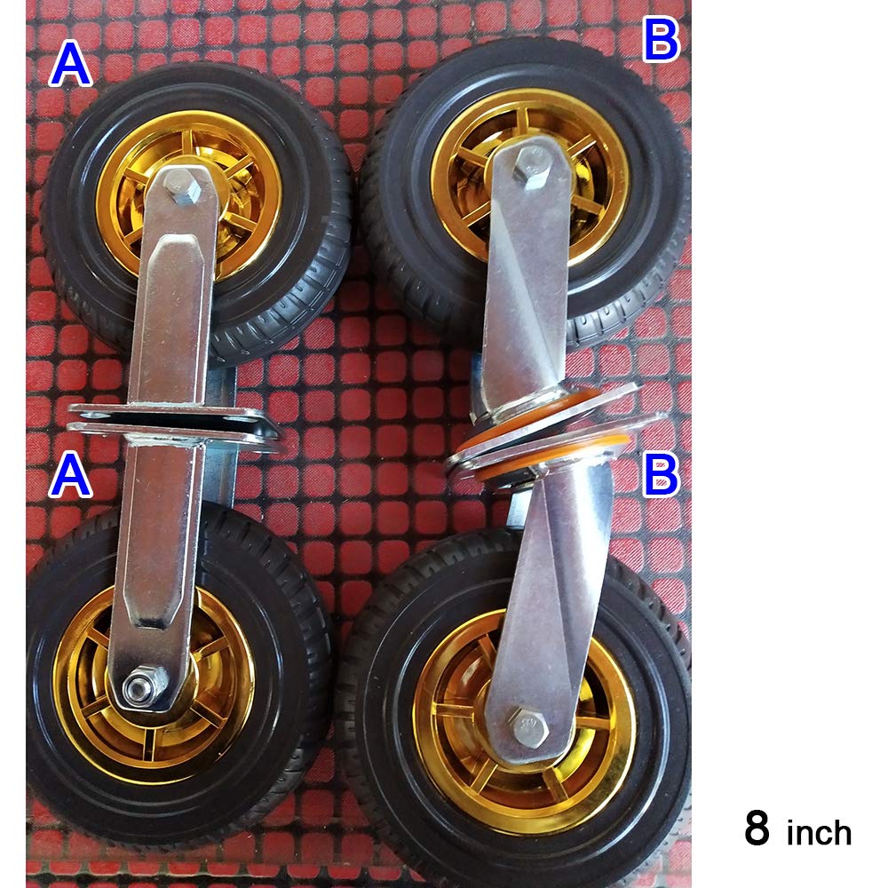 Robuste 100mm Caoutchouc roulettes pivotantes Durable Roulement Fluide Métal Châssis Idéal pour Meubles Chariots et Équipement Finition