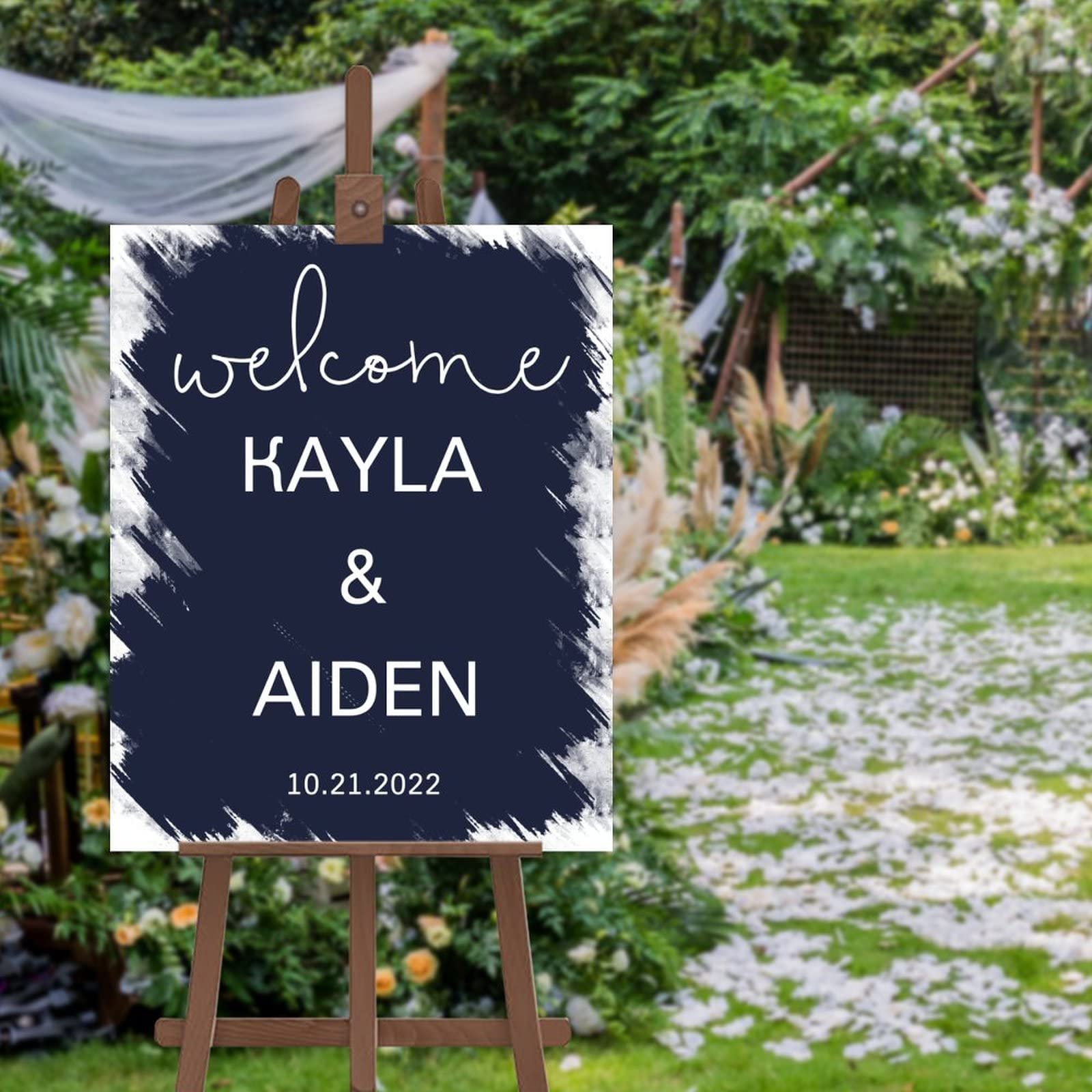 Panneau de bienvenue personnalisé imprimable mariage et fête 50x76