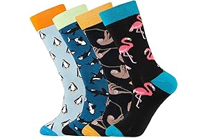 Men's Funny and Colorful Patterned Dress Socks for Men