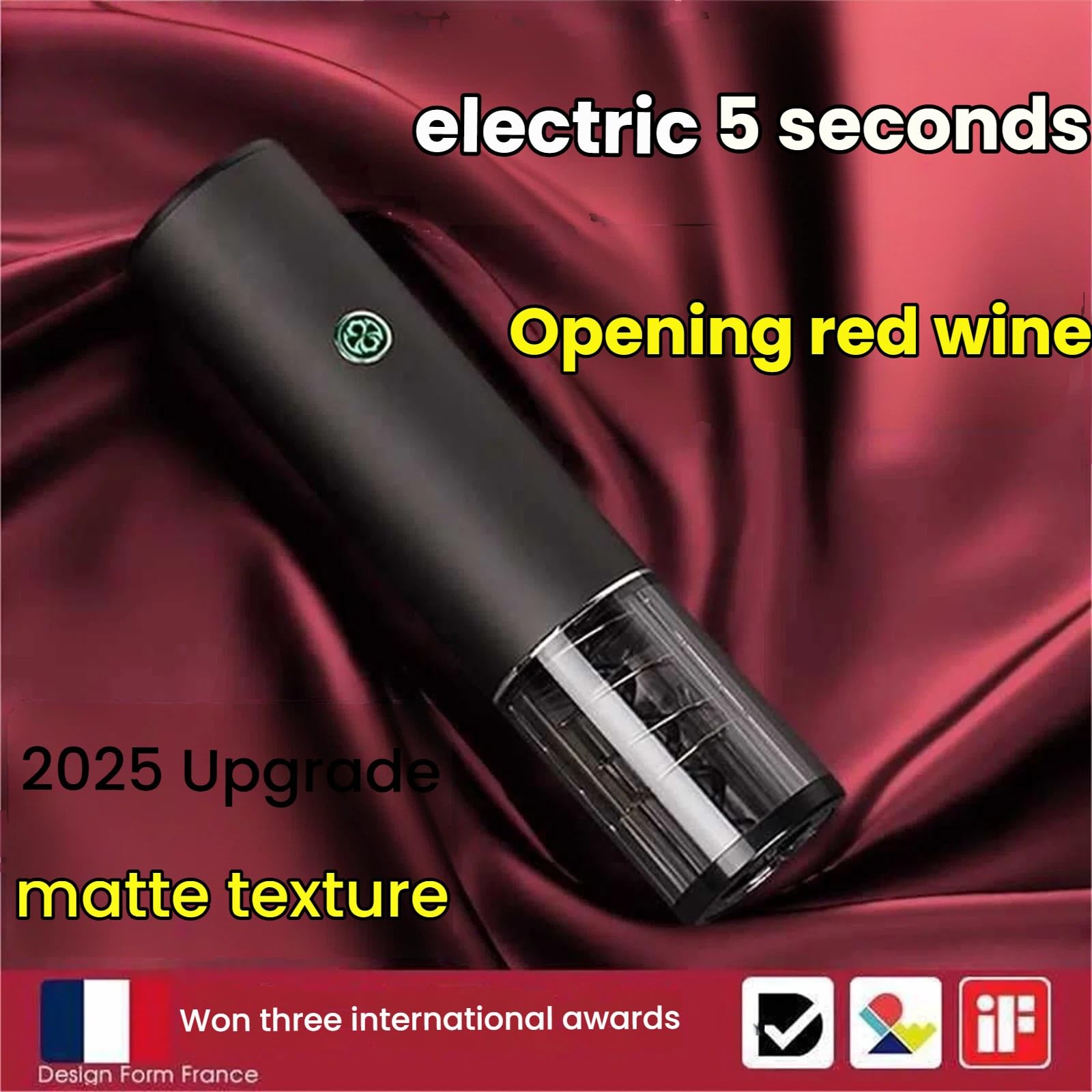 Sacacorchos Abridor De Botellas Vino Eléctrico Totalmente Automático, Recargable, For Reuniones Y Fiestas Herramienta Cocina