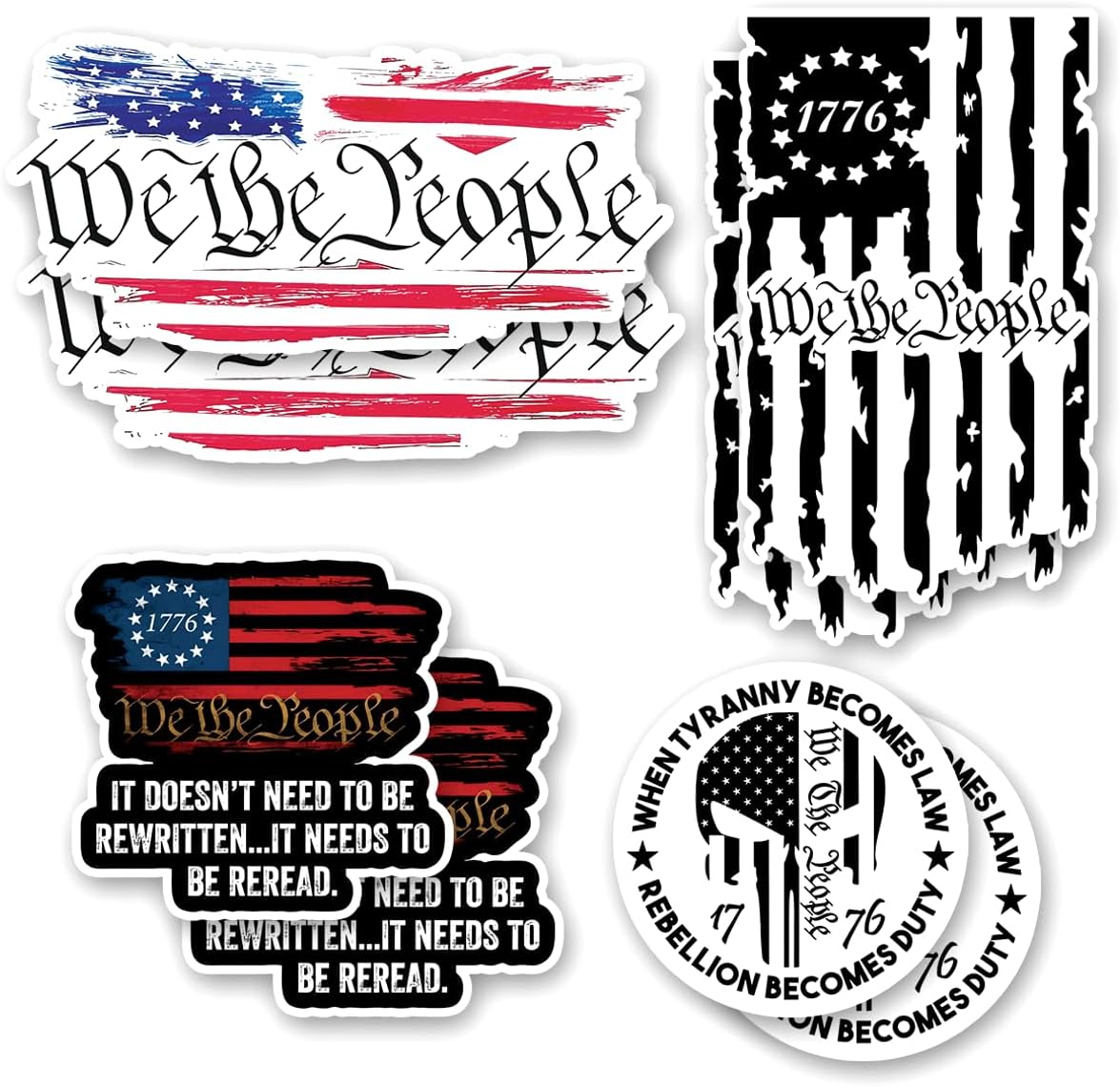 Amazon.com: Pack 8 Pcs Patriotic American Sticker for Cars Vehicles ...