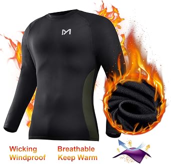 MEETYOO mens Men's Thermal Underwear Set Sport Long Johns Base Layer