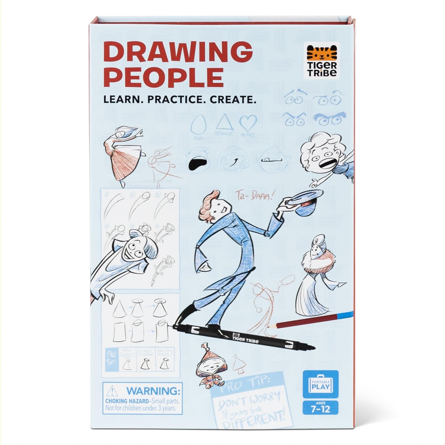 Tiger Tribe Blue/Red Drawing People - Learn. Practice. Create