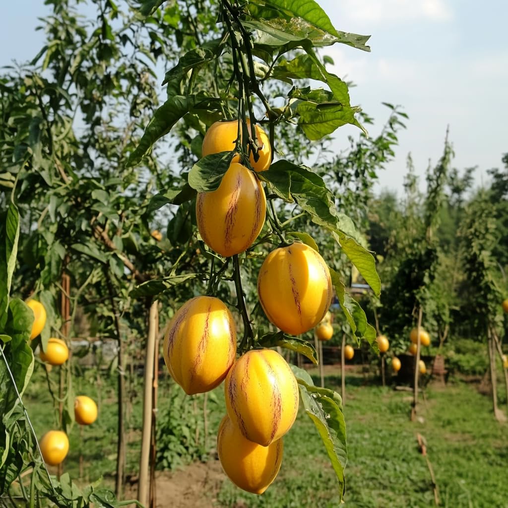 Solanum Muricatum 'Pepino gold' - Poire à melon - Set de 3 - Pot 9cm - Hauteur 25-40cm