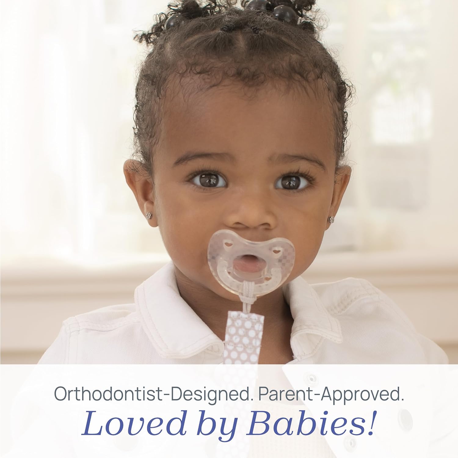 Chicco Luxe Orthodontic Pacifier One-Piece Soft Silicone, 16-24m, 2-Pack image 2
