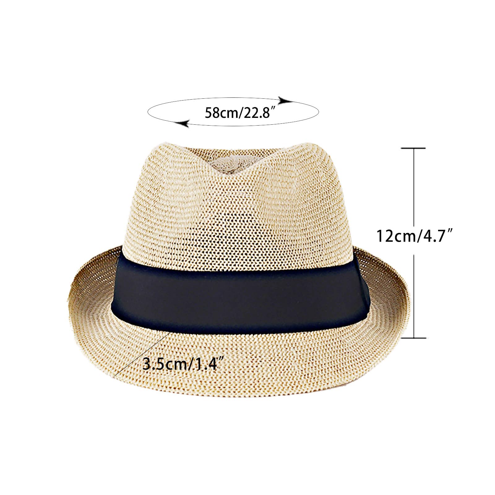 Cappelli Fedora di paglia Panama estivi per uomo donna cappello trilby pieghevole arrotolabile a tesa corta Panama Beach Hat
