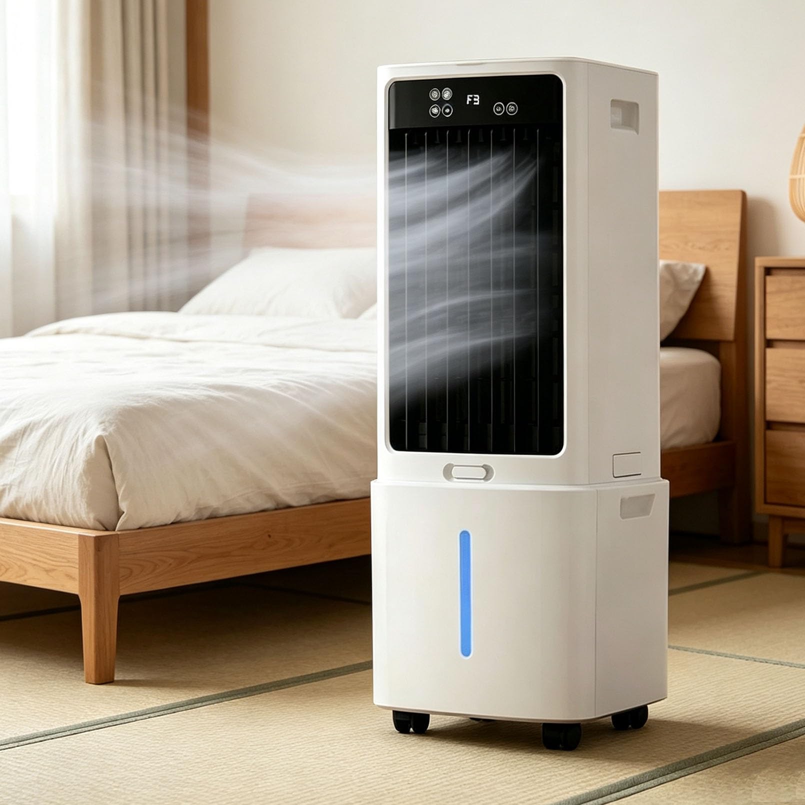 Lsoiup One Color Hoseless Portable Air Conditioner 12L Tank, 3-In-1 Room Cooler For Home Office, 3 Speeds, 3 Modes, 12H Timer, Digital Display, Oscillating, Energy Efficient