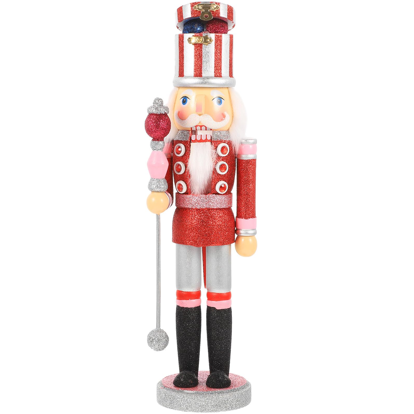 Casse-Noisette en Bois de Noël Soldat Rouge Décoration Intérieure