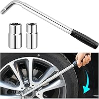 Stacool Extendable Lug Wrench with 17/19mm & 21/23mm Double-Sided Sockets - Universal Tire Lug Nut Tool for Cars Trucks SUVs