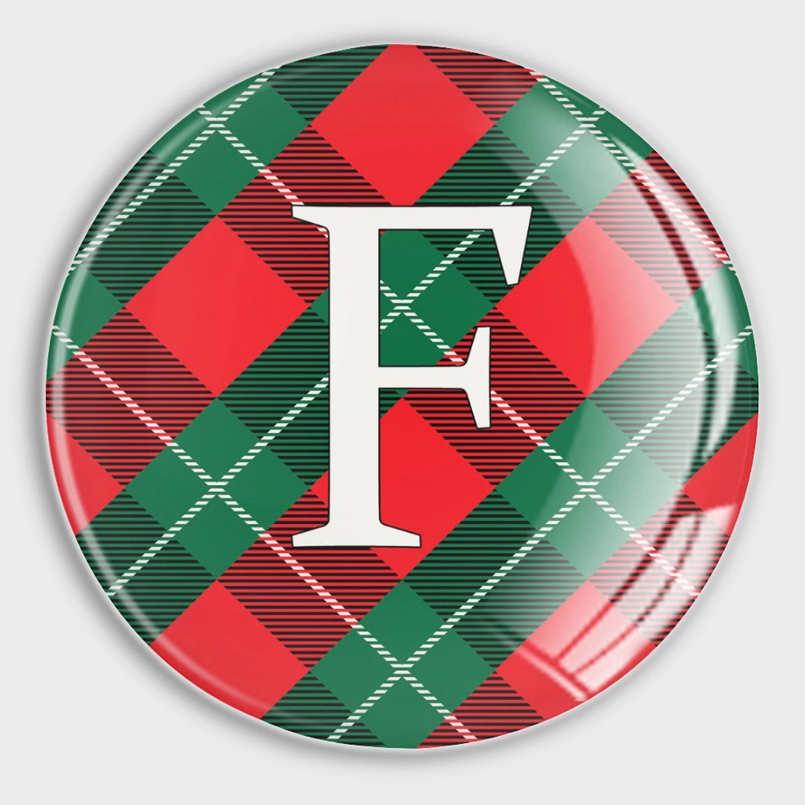 Lot de 4 aimants magnétiques pour réfrigérateur lettre F rouge et vert