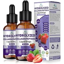 2 Pack Multi Collagen Peptides Liquid Drop with Types I, III, V, X, Hyaluronic Acid, Vitamin C, Biotin for Skin, Hair & Nail Health, Hydrolyzed Liquid Collagen High Absorption for Women & Men