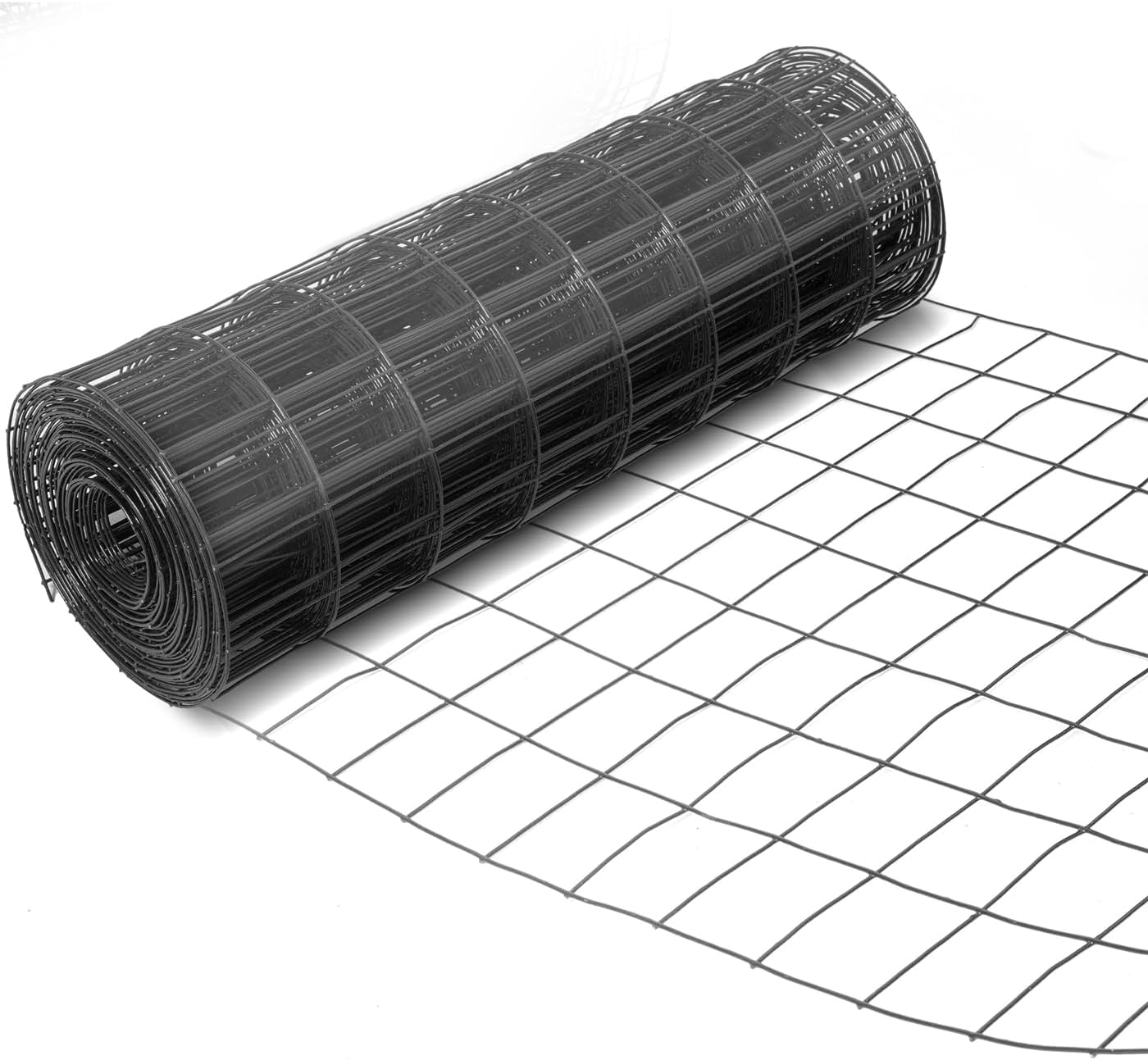 Black PVC Coated Welded Wire Fence Roll, 2"x3" Mesh 16 Gauge, 36inch x 50ft - Vegetable Garden Fence, Chicken Coop Pen, Yard Animal Barrier for Outdoor Agricultural(36''×50')