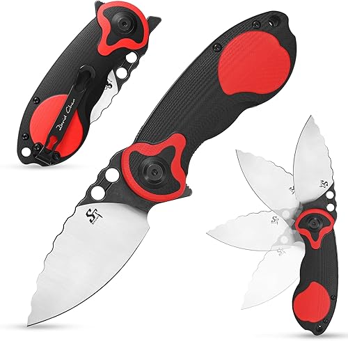 Sitivien ST161 - Cuchillo de bolsillo plegable, hoja de acero DC53 con mango G10, cuchillo de herramienta EDC de la serie del zodiaco chino para