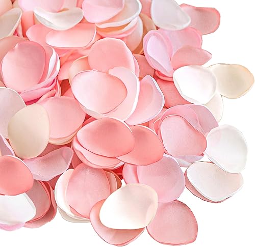 Lookein 300 pétalos de rosa de satén para boda, cesta de flores, centros de mesa, pasillos, corredores, fiestas, confeti, despedida de soltera,