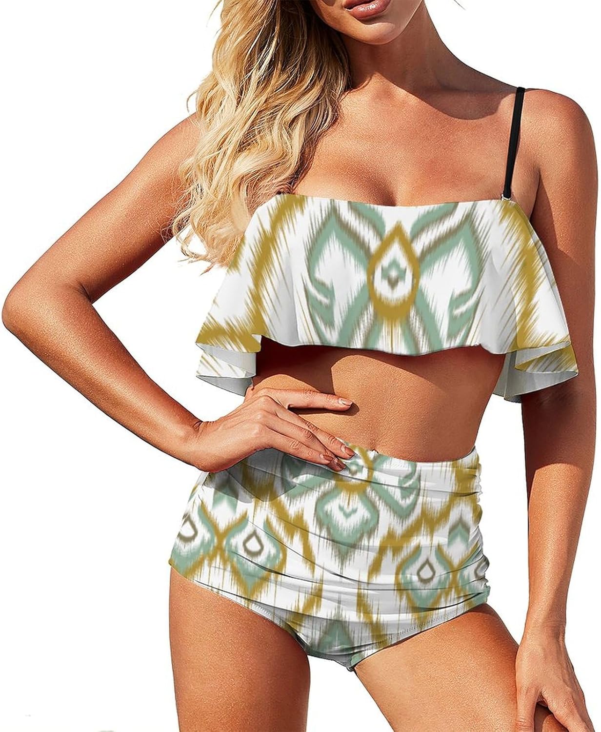 Amazon.com: TcIFE Women Ruffle Bikini Set High Waisted Two Piece 