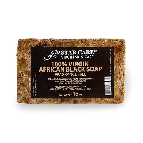 Star Care Jabón negro africano 100 virgen 16 onzas