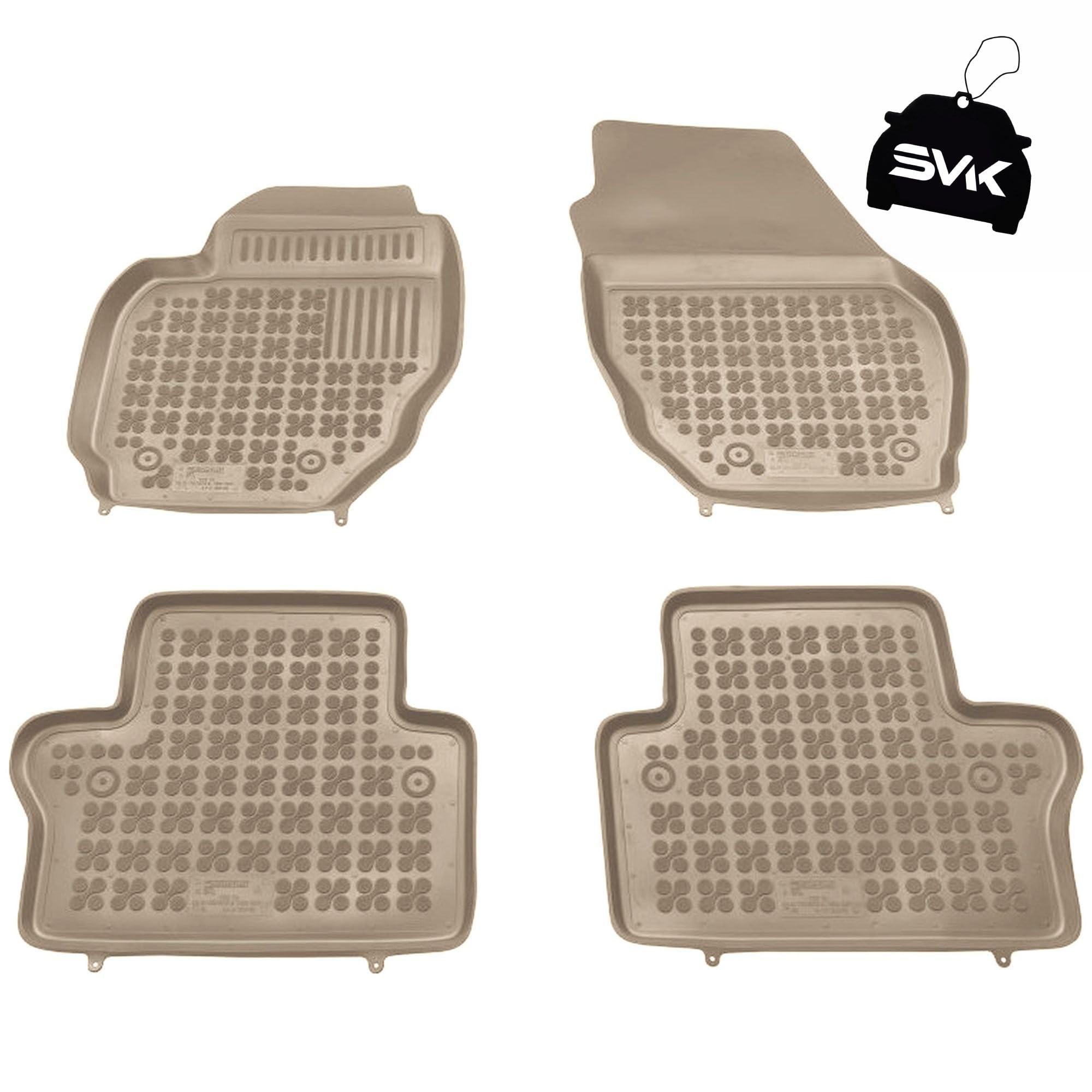 SMK Tappetini Auto In Velluto Per Volvo V70 III (2007-2016) – Set Grigio, Spessore 7mm, Antiscivolo Con Fissaggi Specifici - 2