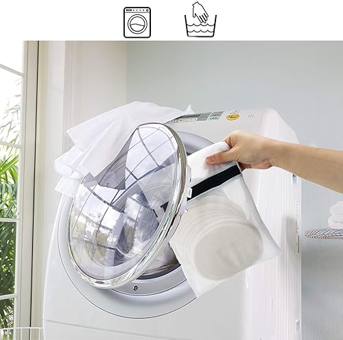 Miniatura 4 de PHOGARY 14PCS Washable Nursing Pads, Reusable Organic Bamboo Breast Pads with Laundry Bag and Storage Bag - Soft, Absorbent, Hypoallergenic, Eco