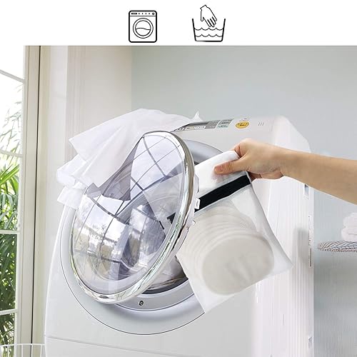 Miniatura 5 de PHOGARY 14 almohadillas de lactancia lavables, almohadillas reutilizables de bambú orgánico con bolsa de lavandería y bolsa de almacenamiento,