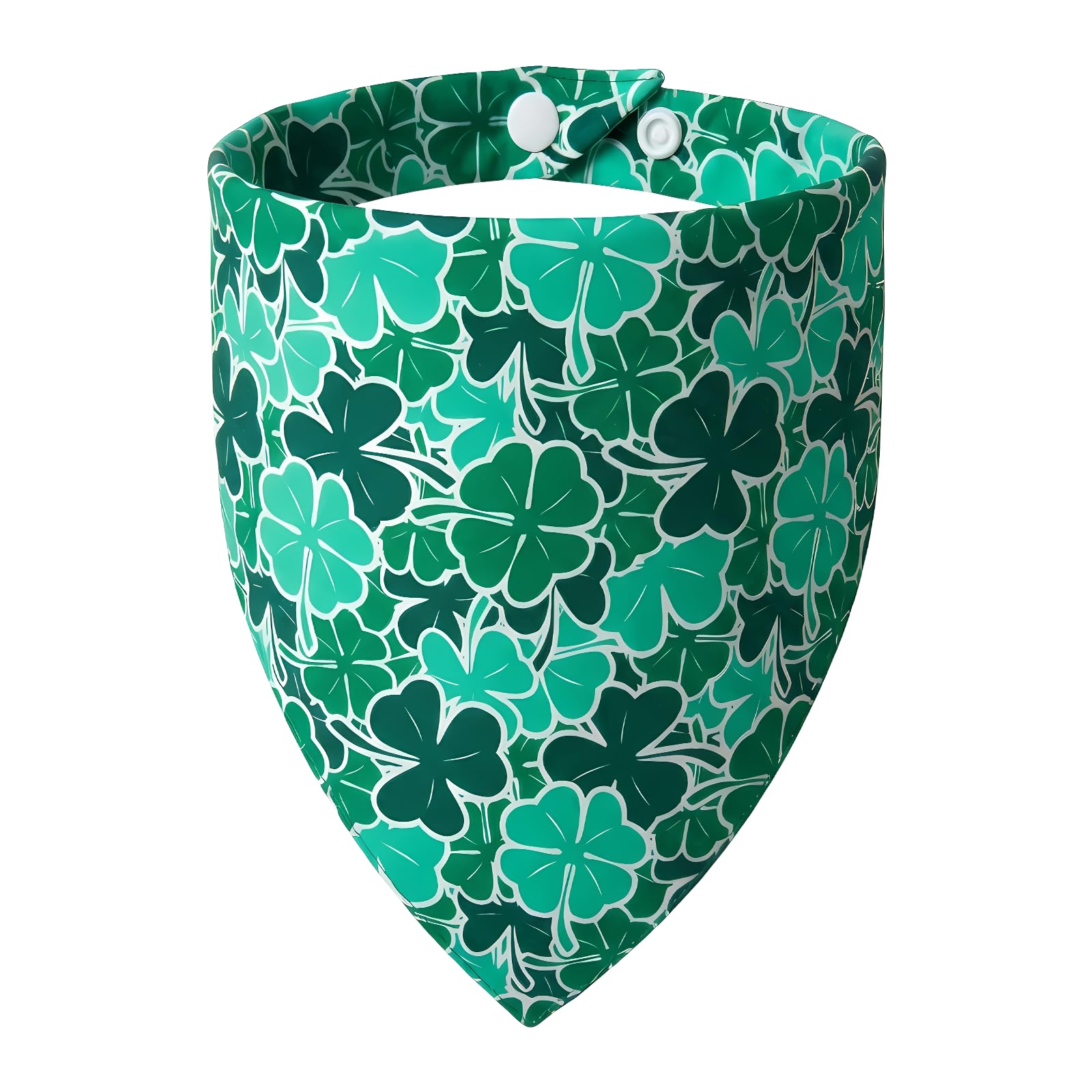 ICEMOOD Dog Bandanas for St. Patricks Day 4 Leaves Clover - Pet Scarf with Adjustable Snap Button Cute Lucky Holiday Costumes for Irish Festivals Celebrations, Large & Giant Breeds (75lbs+) — image 1