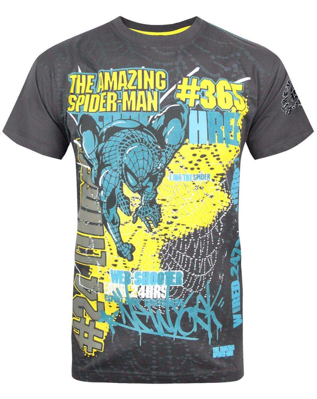 Marvel Men's Short Sleeve T-Shirt - Spider-Man - Grey - S