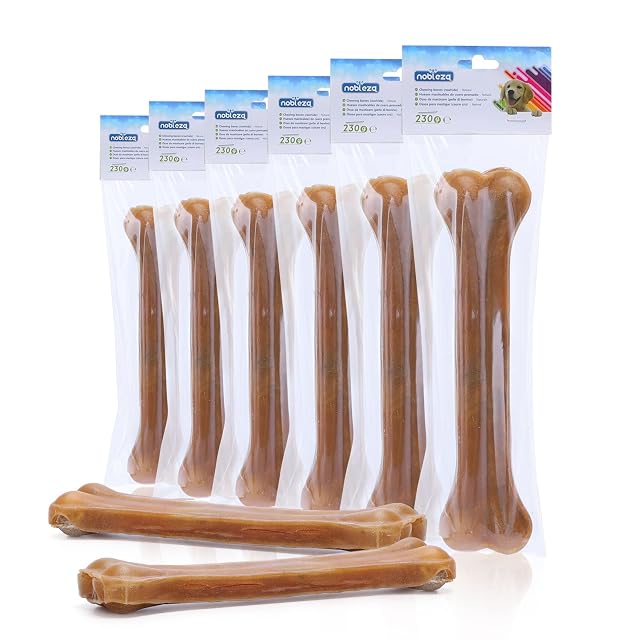 Nobleza - Hueso Prensado para Perros Fortalecedor de Dientes Stick Dental Dog Snack, Hueso de Nudillos…