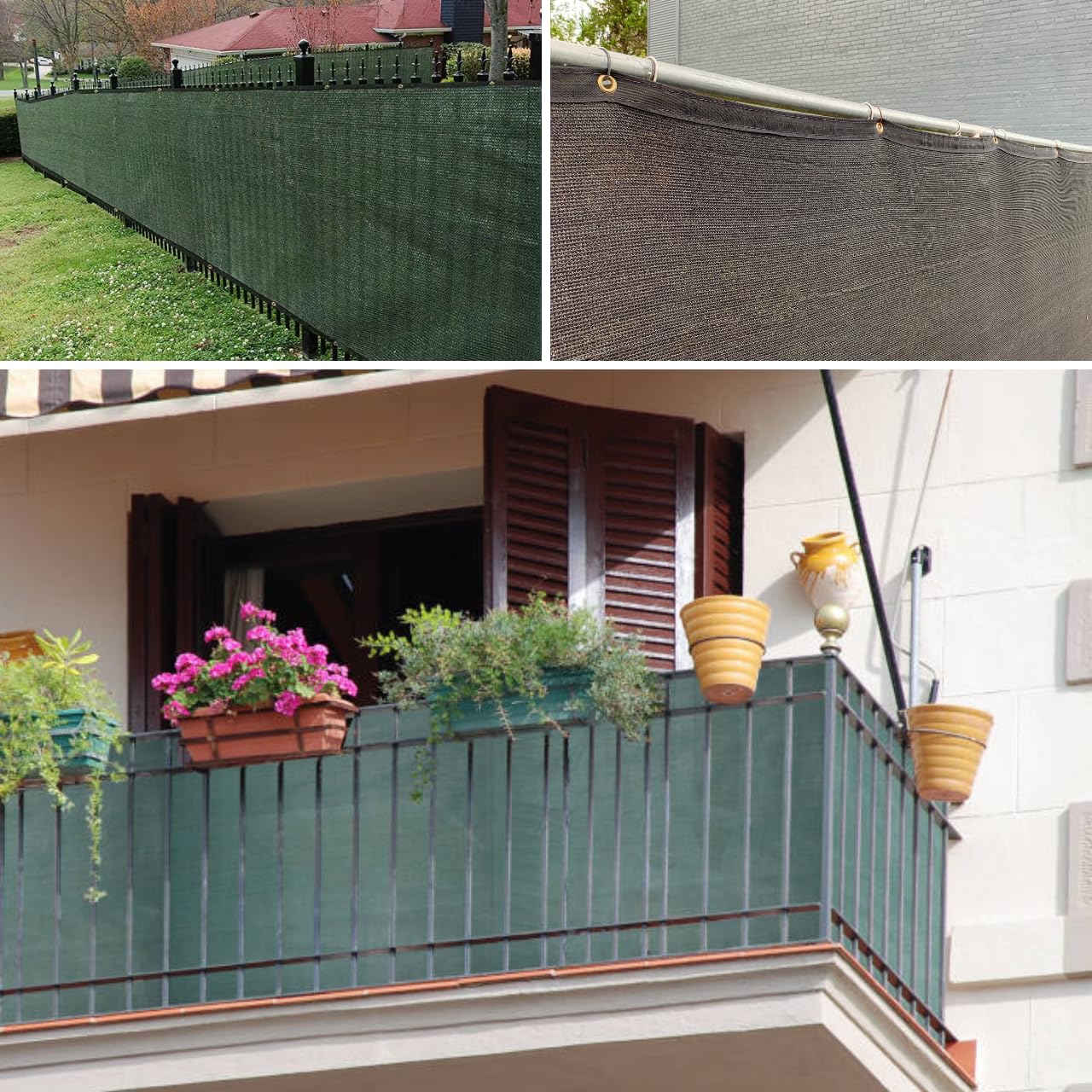 GARDENIX Panneau de clôture, Brise-Vue pour clôture de Jardin et Balustrade de Balcon avec Serre-câbles, 1,2 x 25 m, Anthracite