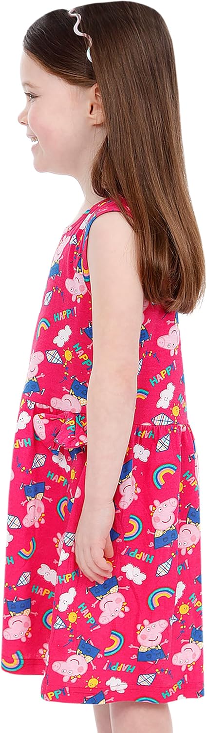 Peppa Pig Dress | Rainbow Beach Girls Dress | Skater Dresses for Girls | Sizes 2T to 8 - Image 4