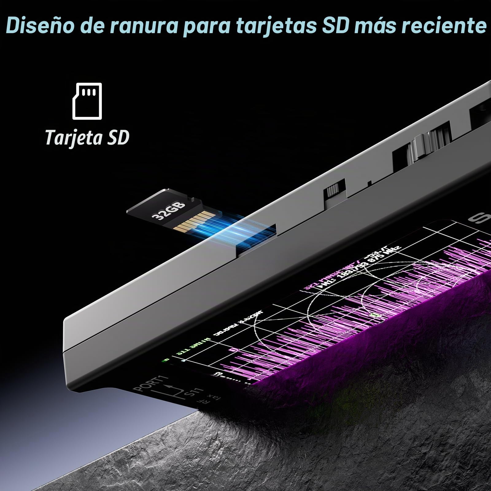 SeeSii NanoVNA-H4 Analizador Vectorial de Redes con Tarjeta 32GB, Analizador de Antenas V4,4 con 4 Pulgadas Pantalla Táctil 9KHz - 1,5GHz HF VHF UHF VNA para Parámetros S y Gráfico Smith