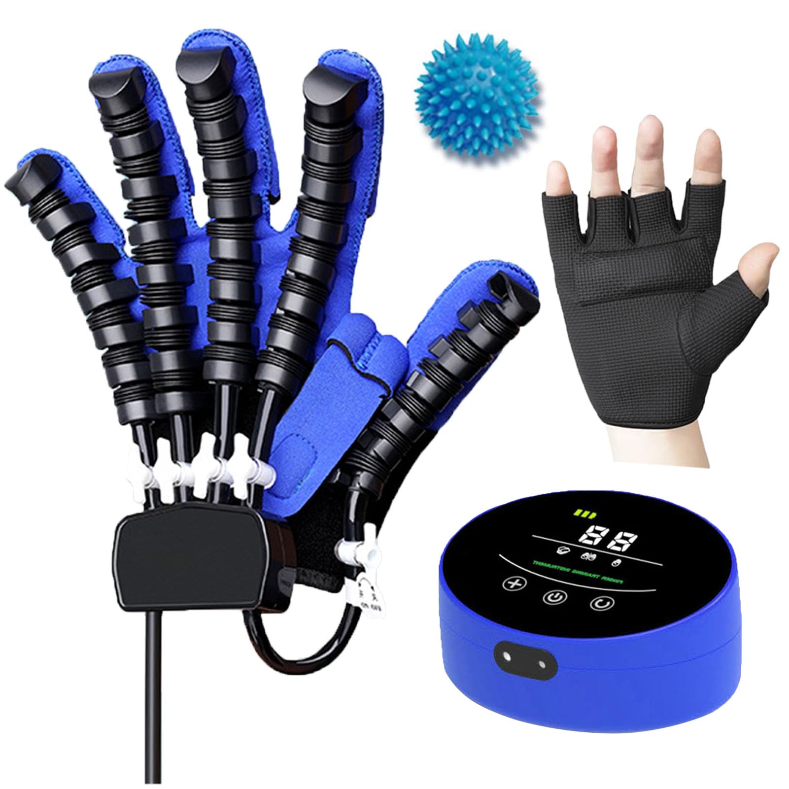 Xnklpy B Hand Rehabilitation Robot Gloves Functional Stroke Recovery Equipment For Hand Dysfunction Patients Orthosis Stroke Hemiplegia Finger Exerciser(Size:left Hand Xl,Color:b)