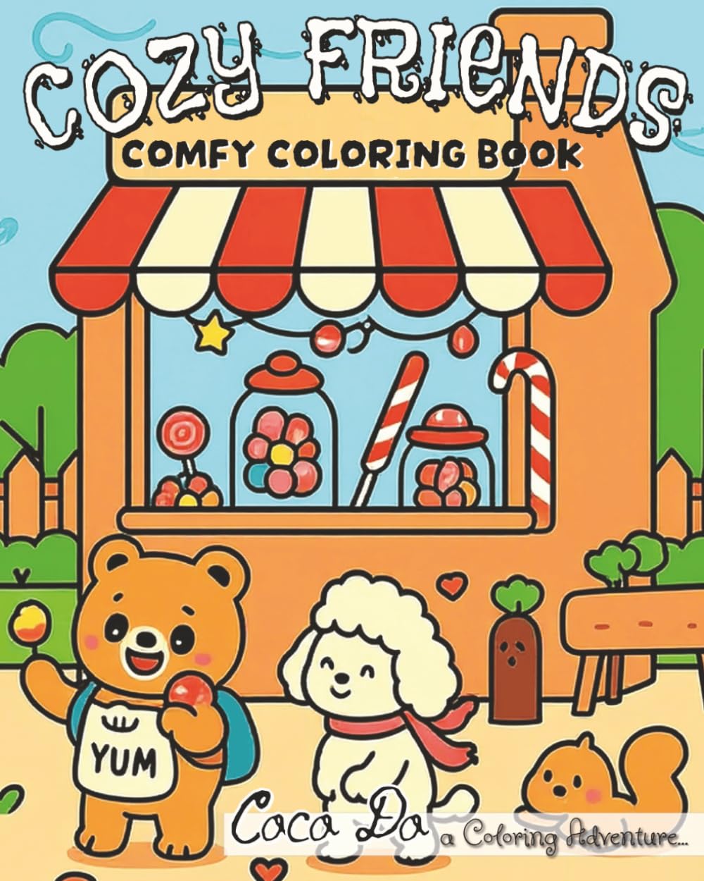 Cozy Friends: Comfy Coloring Book for Adults and Teens Super Cute Characters with Simple and easy Designs for Relaxation: Color cute animals folding ... Coloring for Adult and Teens Relaxation)