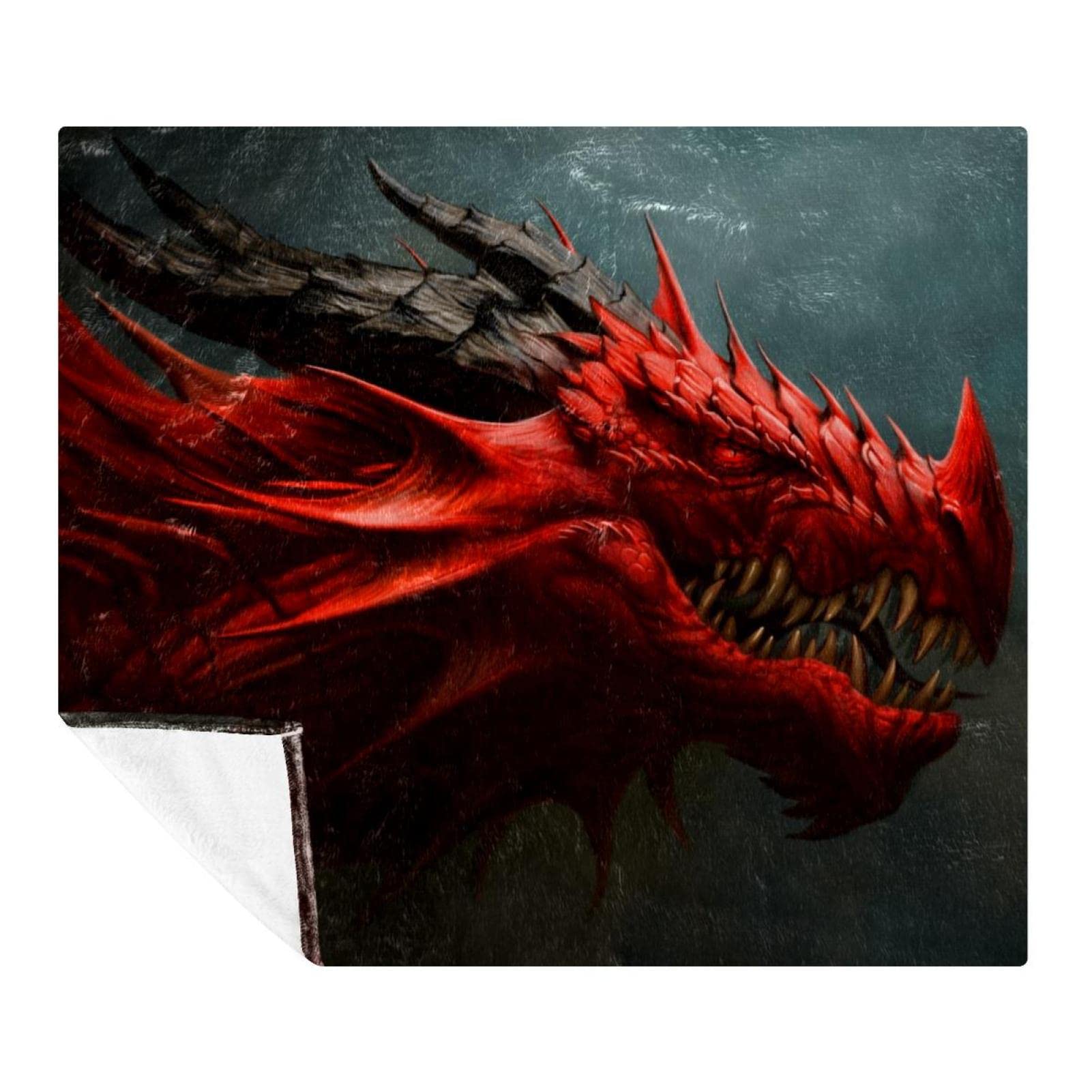 Couverture microfibre Red Dragon légère et chaude pour éliminer le froid sur le canapé