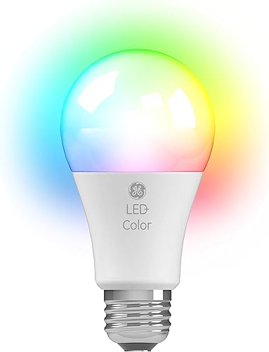 Miniatura 10 de GE Lighting Bombillas LED LED que cambian de color con control remoto, no requiere aplicación o Wi-Fi, bombillas A19, compatibles con CA (paquete de