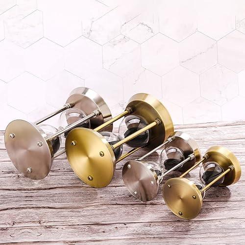 Miniatura 4 de Reloj de arena vacío de latón para ceremonia de arena de boda, juego de vasos de hora de unidad pequeña, reloj vintage con marco dorado sin arena,