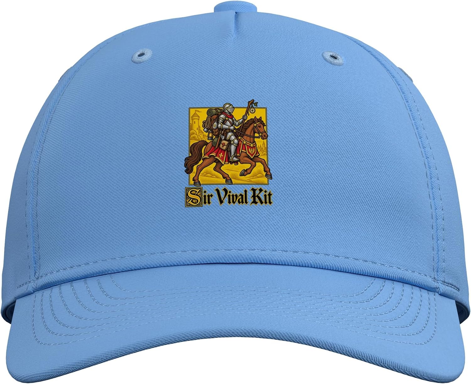 Sir Vival Kit Medieval Knight Survival Gear Pun Adjustable Baseball Hat image 2