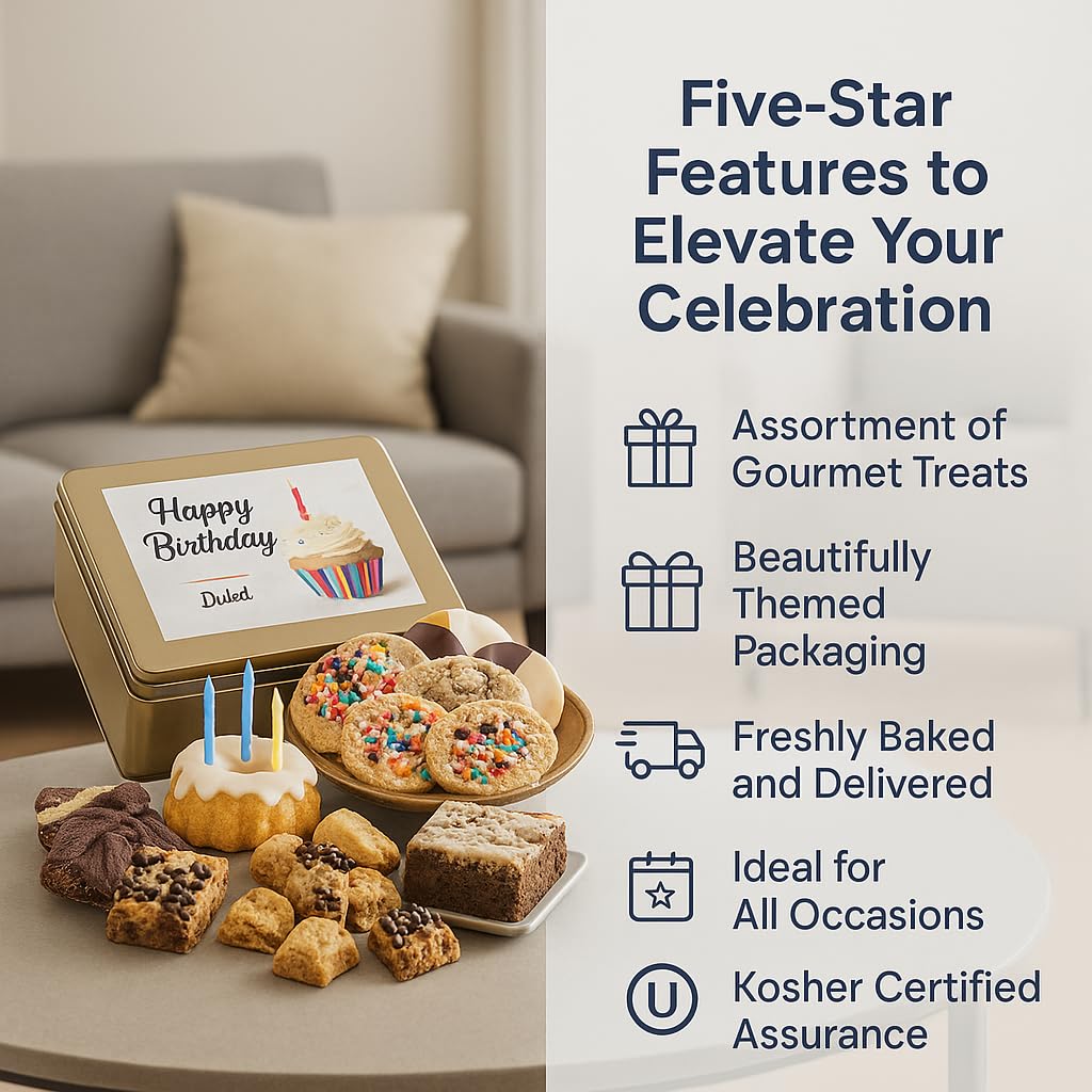 Happy Birthday Gift Baskets, Gourmet Food Gifts, Birthday Gift Basket for Women Men Teens Family Friends or Relatives by Dulcet Gift Baskets - Image 3