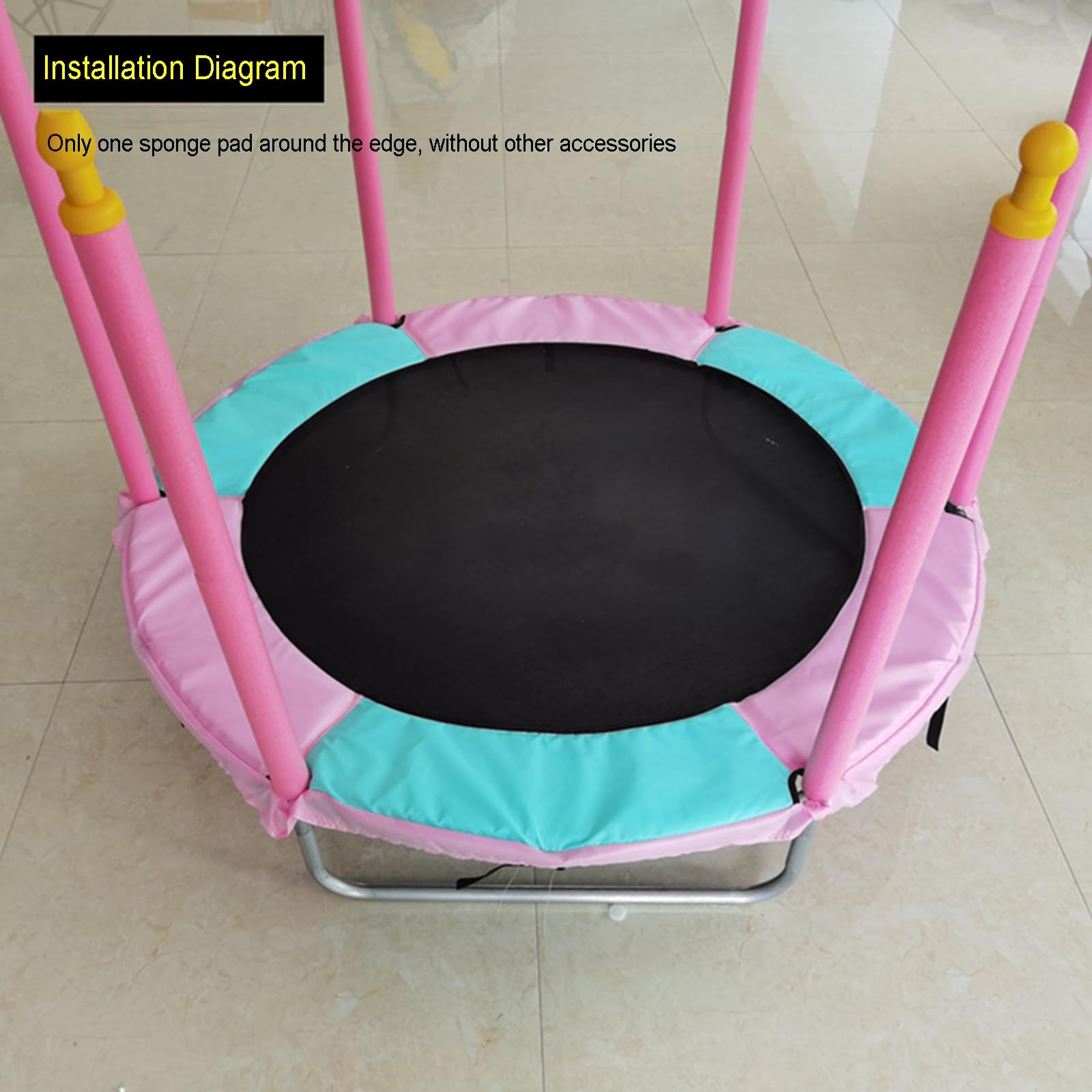 Ed Copertura Ø244305 cm Protezione Antistrappo Pad sicuro tial per Bambini Outdoor Fun Universale Fit Facile Installat