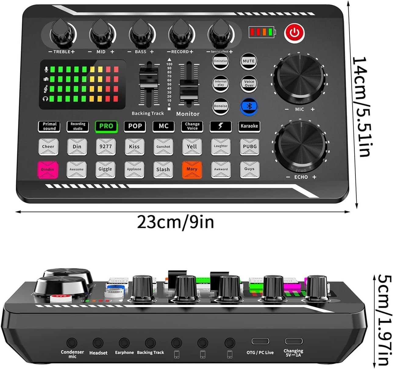 外付サウンドカード CVM-VM30 2.4G ワイヤレスマイク、スーパー