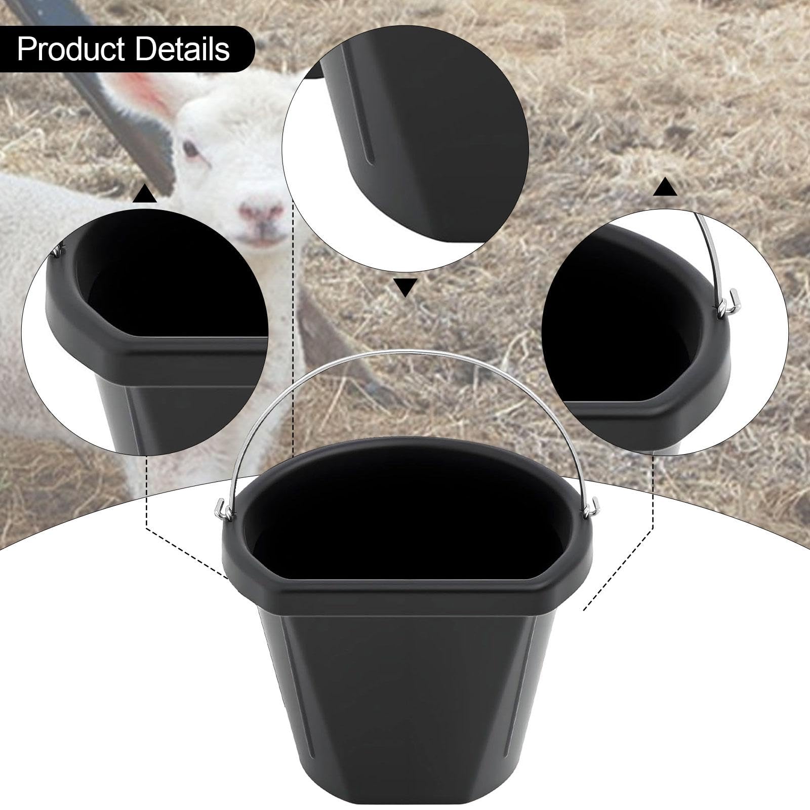 MagiDeal Cubo de Goma para alimento de Caballos, 18 l, Multiusos, para Granjas, Patios y zoológicos.